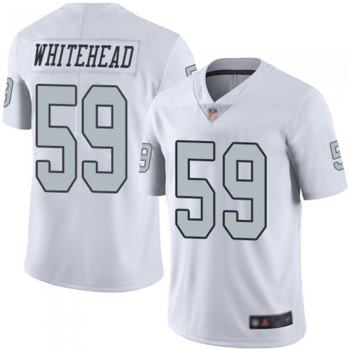 Nike Raiders #59 Tahir Whitehead White Men's Stitched NFL Limited Rush Jersey
