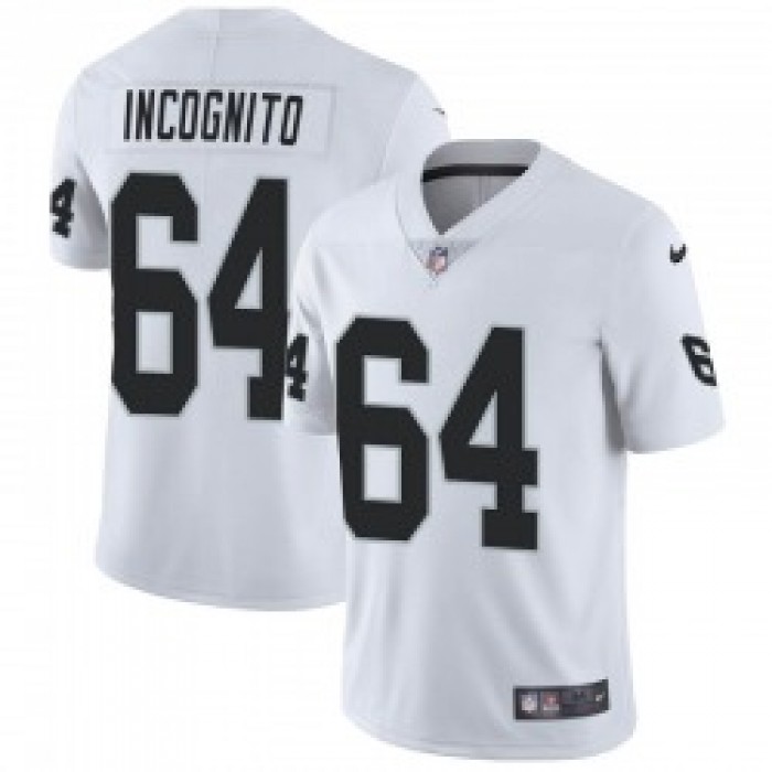 Men's Las Vegas Raiders #64 Richie Incognito Limited White Vapor Untouchable Jersey