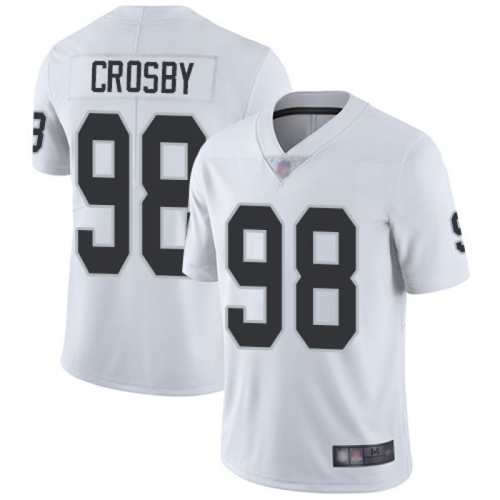 Oakland Raiders #98 Maxx Crosby Men's White Road Limited Vapor Untouchable Football Jersey