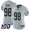 Oakland Raiders #98 Maxx Crosby Women's Silver Limited 100th Season Inverted Legend Football Jersey