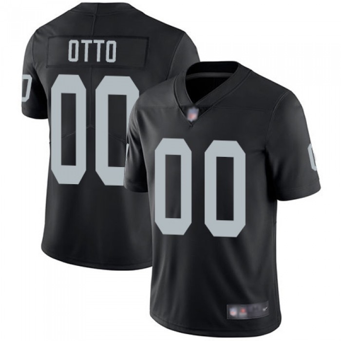 Men's Limited #00 Jim Otto Black Jersey Vapor Untouchable Home Football Oakland Raiders