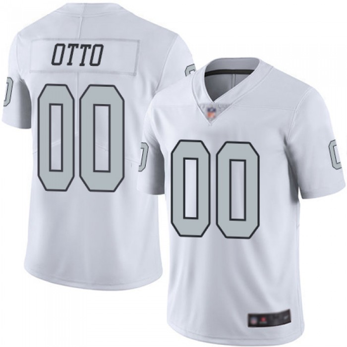 Men's Limited #00 Jim Otto White Jersey Rush Vapor Untouchable Football Oakland Raiders