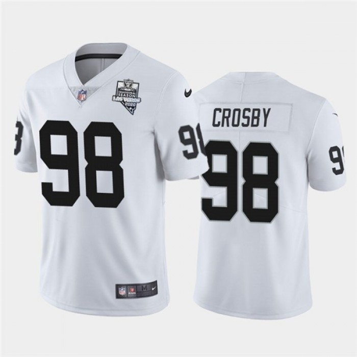 Nike Las Vegas Raiders 98 Maxx Crosby White 2020 Inaugural Season Vapor Untouchable Limited Jersey