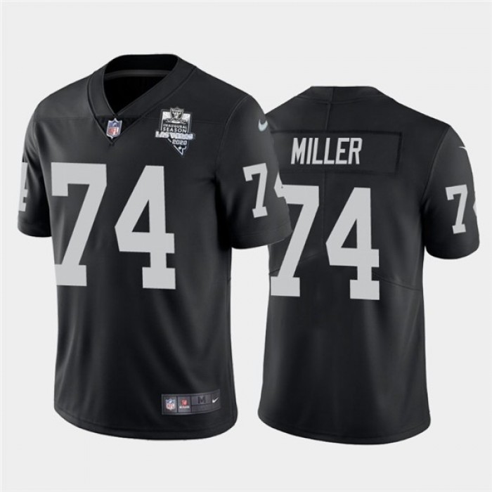 Nike Las Vegas Raiders 74 Kolton Miller Black 2020 Inaugural Season Vapor Untouchable Limited Jersey