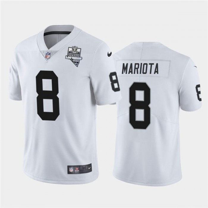Nike Las Vegas Raiders 8 Marcus Mariota White 2020 Inaugural Season Vapor Untouchable Limited Jersey