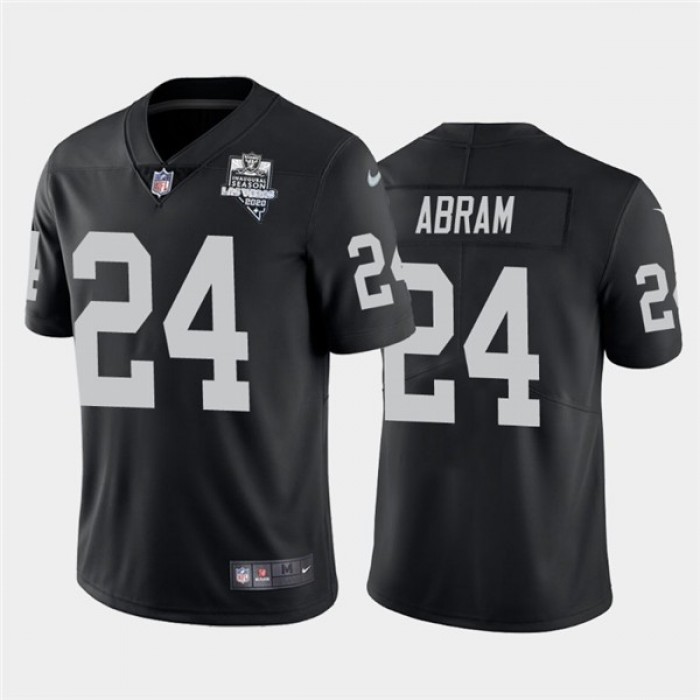 Nike Las Vegas Raiders 24 Johnathan Abram Black 2020 Inaugural Season Vapor Untouchable Limited Jersey