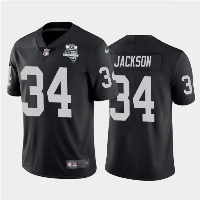 Nike Las Vegas Raiders 34 Bo Jackson Black 2020 Inaugural Season Vapor Untouchable Limited Jersey