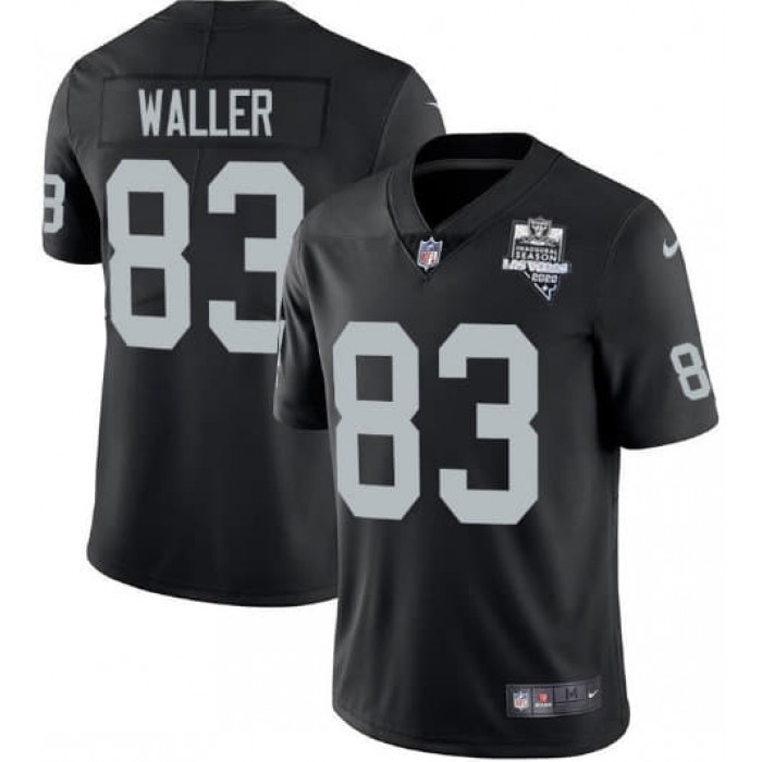 Men's Las Vegas Raiders #83 Darren Waller Black 2020 Inaugural Season Vapor Limited Stitched Jersey