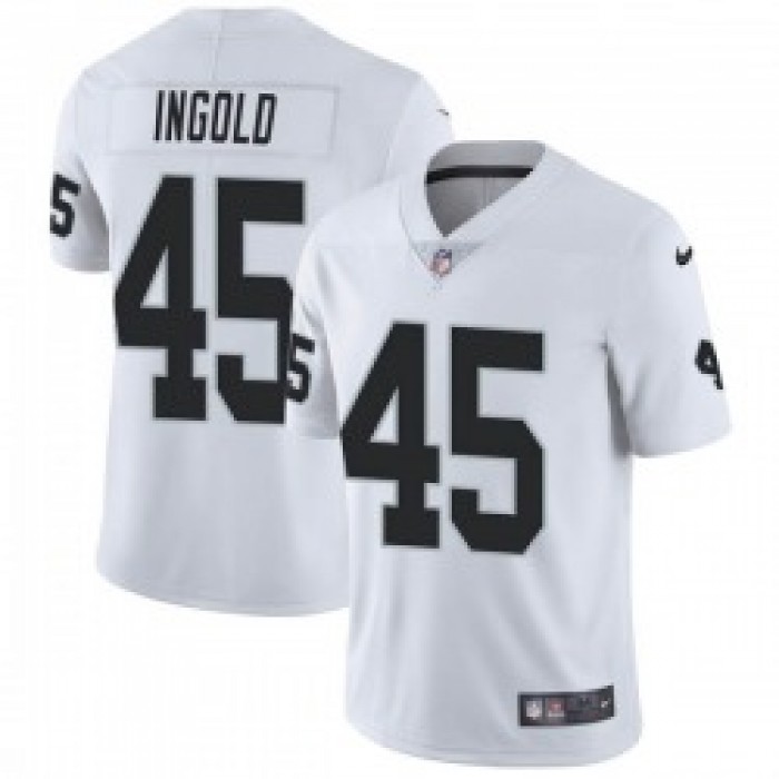 Men's Las Vegas Raiders #45 Alec Ingold Limited White Vapor Untouchable Jersey