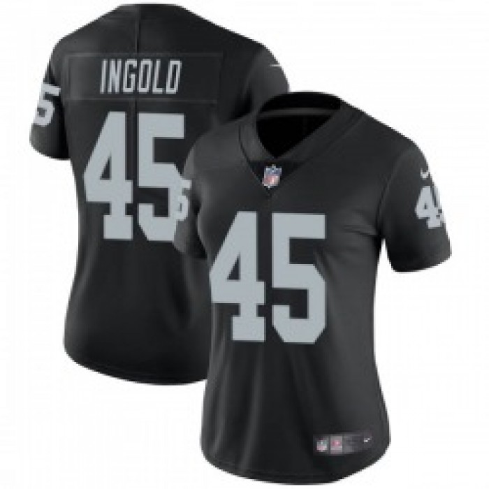 Women's Las Vegas Raiders #45 Alec Ingold Limited Black Team Color Vapor Untouchable Jersey