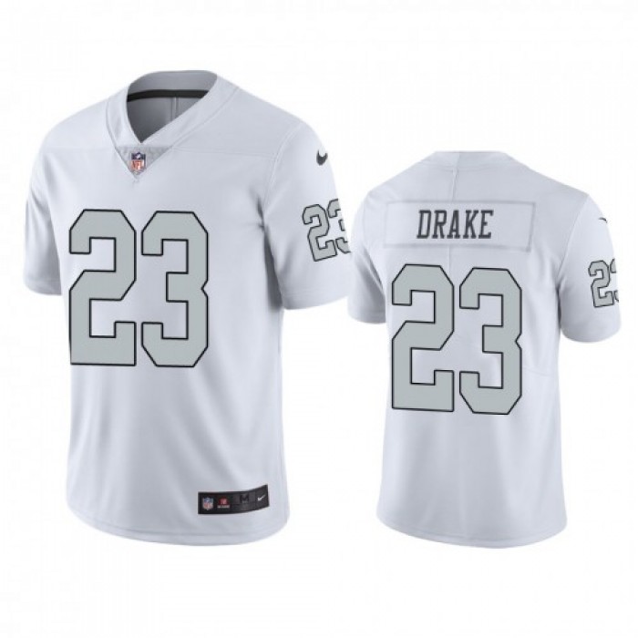 Men's Las Vegas Raiders #23 Kenyan Drake Color Rush Limited White Nike Jersey