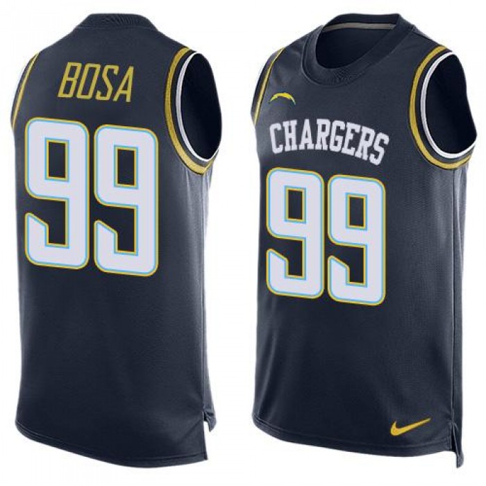 Men's San Diego Chargers #99 Joey Bosa Navy Blue Hot Pressing Player Name & Number Nike NFL Tank Top Jersey