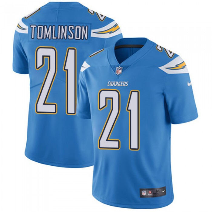 Nike San Diego Chargers #21 LaDainian Tomlinson Electric Blue Alternate Men's Stitched NFL Vapor Untouchable Limited Jersey