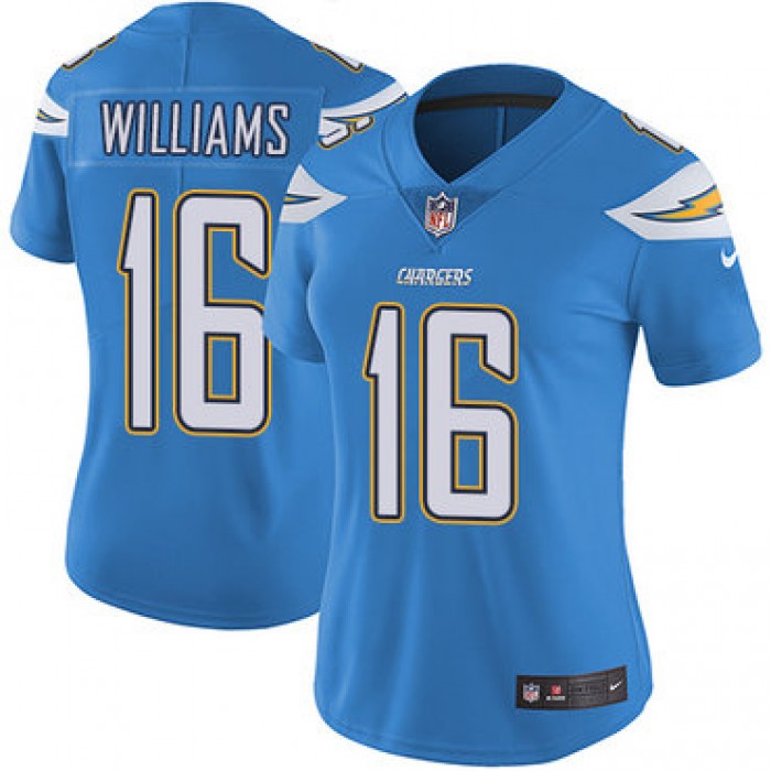 Women's Nike Los Angeles Chargers #16 Tyrell Williams Electric Blue Alternate Stitched NFL Vapor Untouchable Limited Jersey