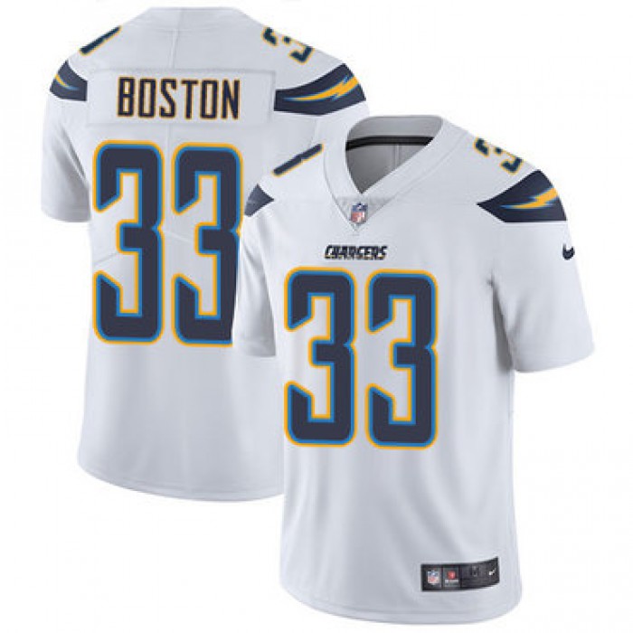 Nike Chargers #33 Tre Boston White Men's Stitched NFL Vapor Untouchable Limited Jersey
