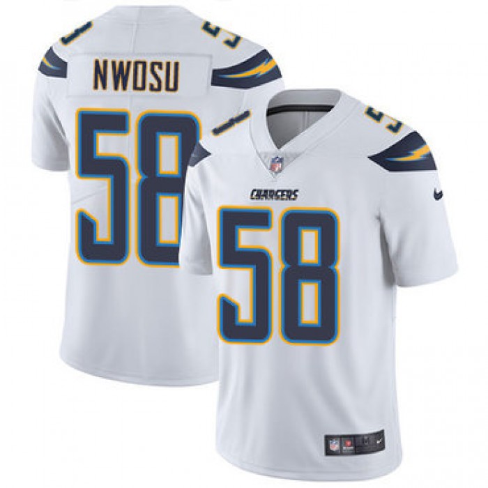 Nike Chargers #58 Uchenna Nwosu White Youth Stitched NFL Vapor Untouchable Limited Jersey