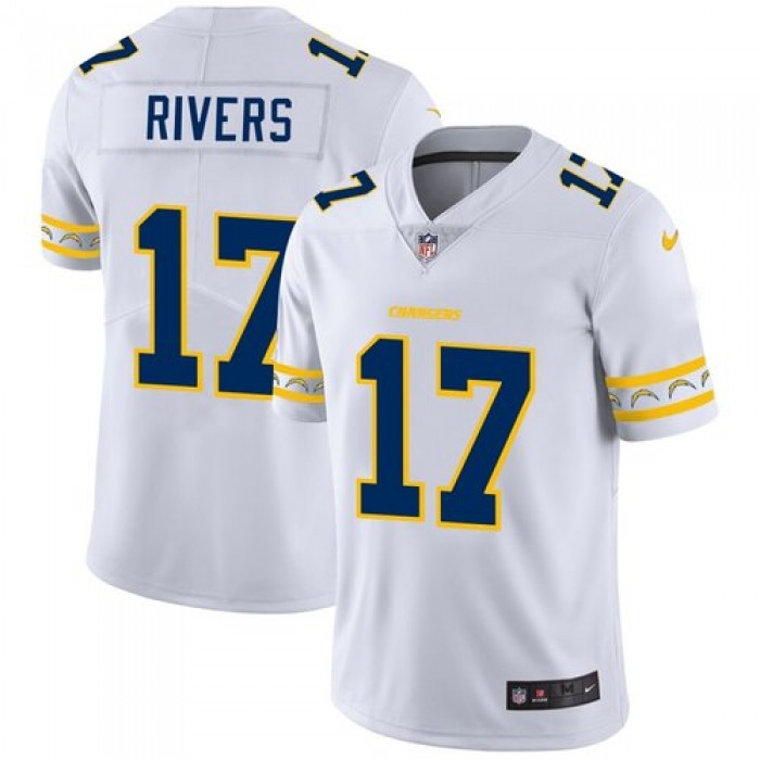 Los Angeles Chargers #17 Philip Rivers Nike White Team Logo Vapor Limited NFL Jersey