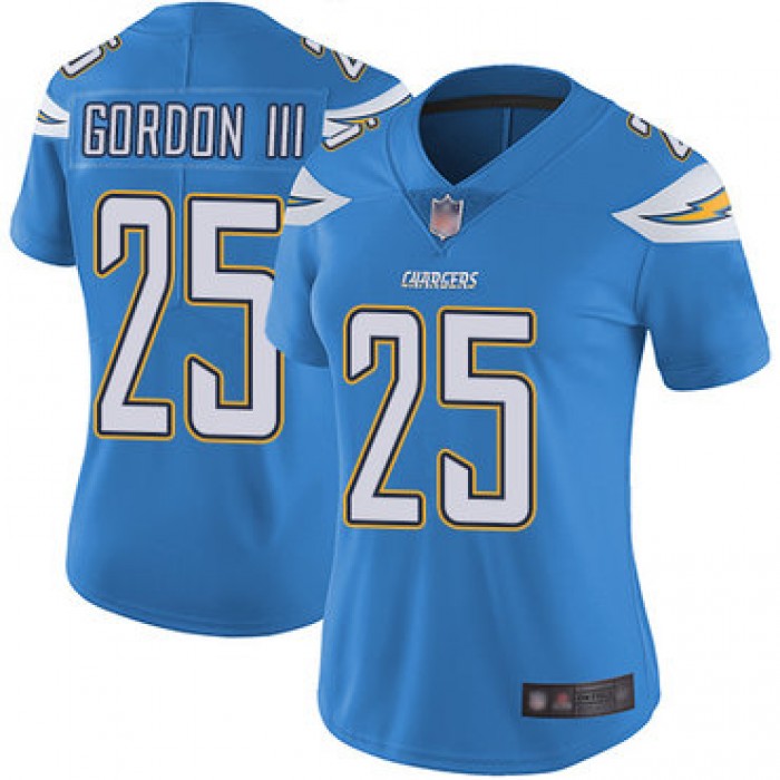 Chargers #25 Melvin Gordon III Electric Blue Alternate Women's Stitched Football Vapor Untouchable Limited Jersey