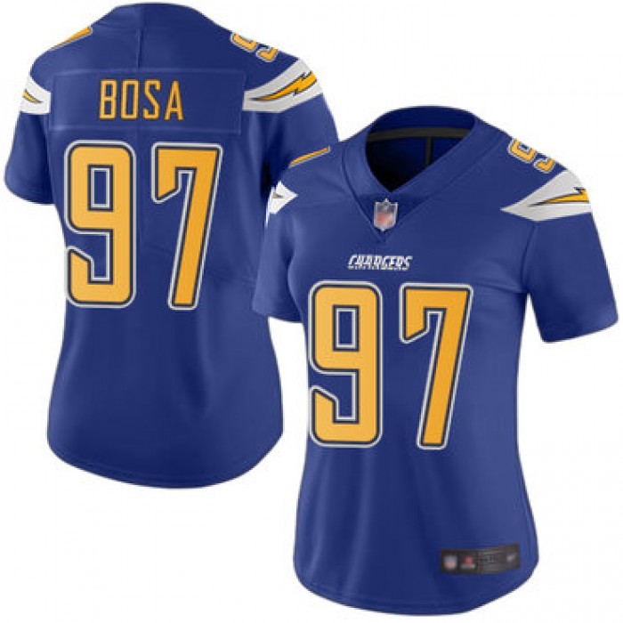 Chargers #97 Joey Bosa Electric Blue Women's Stitched Football Limited Rush Jersey