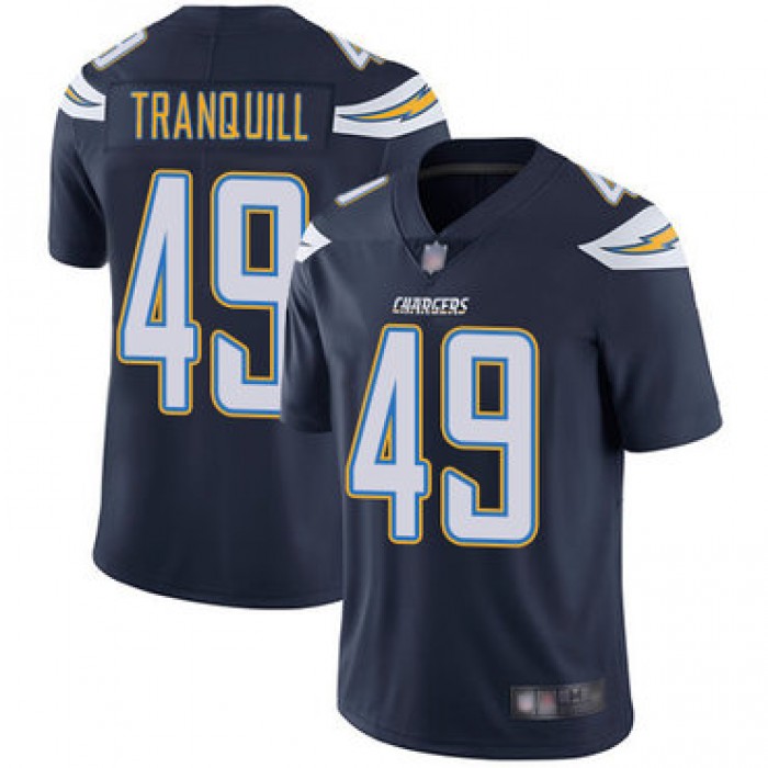 Chargers #49 Drue Tranquill Navy Blue Team Color Men's Stitched Football Vapor Untouchable Limited Jersey
