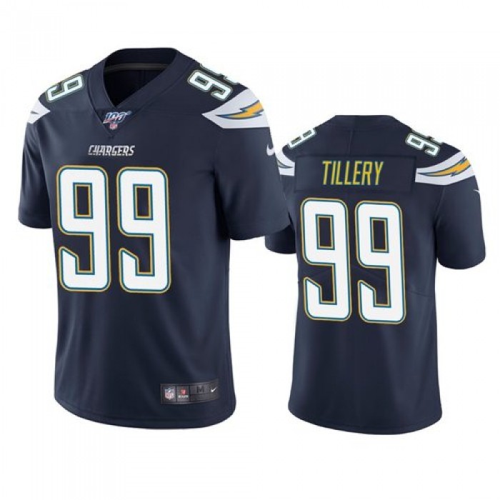 Nike Chargers 99 Jerry Tillery Navy 100th Season Vapor Untouchable Limited Jersey