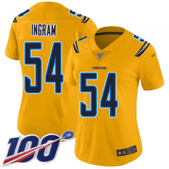 Nike Chargers #54 Melvin Ingram Gold Women's Stitched NFL Limited Inverted Legend 100th Season Jersey