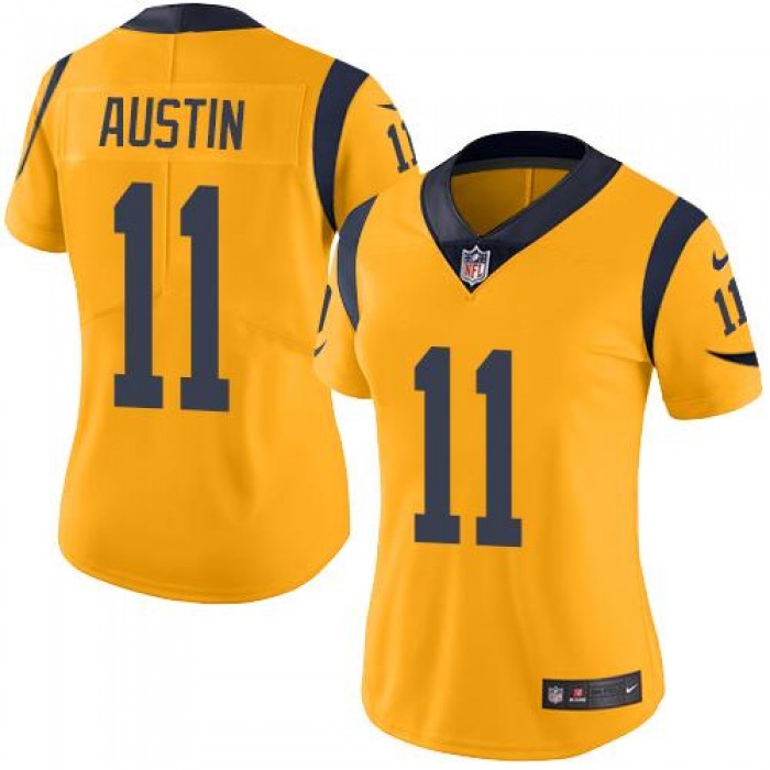 Nike Rams #11 Tavon Austin Gold Women's Stitched NFL Limited Rush Jersey