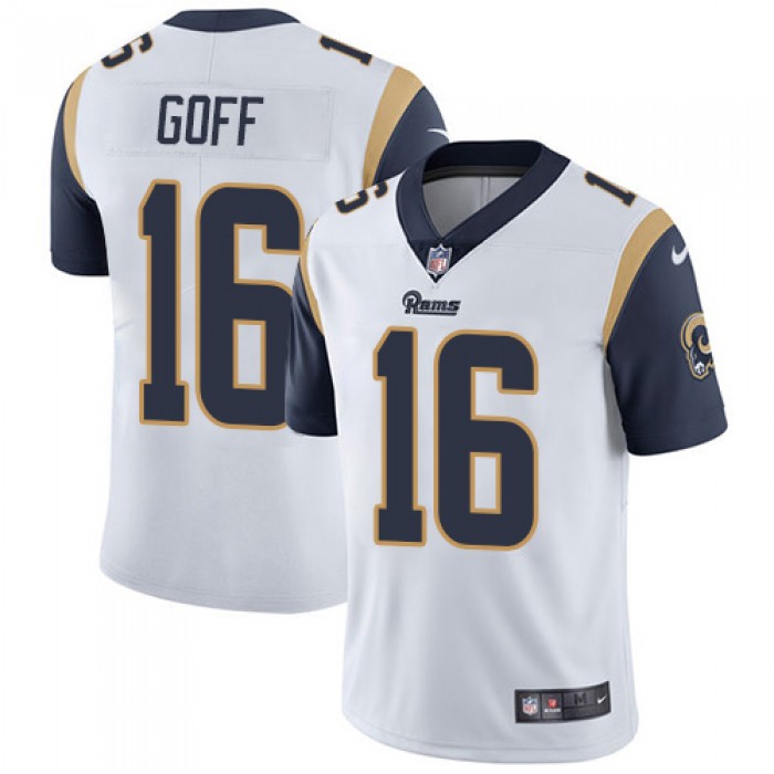 Nike Los Angeles Rams #16 Jared Goff White Men's Stitched NFL Vapor Untouchable Limited Jersey