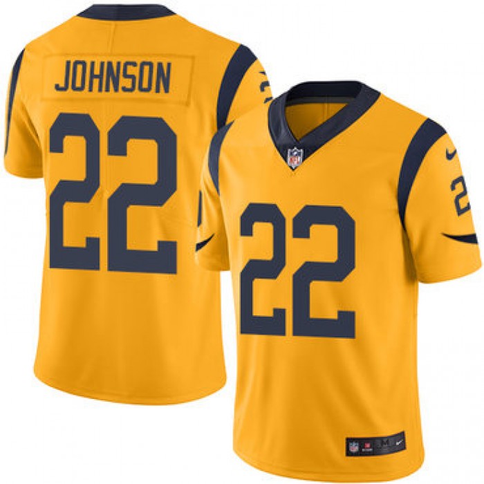 Nike Los Angeles Rams #22 Trumaine Johnson Gold Men's Stitched NFL Limited Rush Jersey