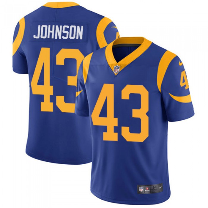 Nike Rams #43 John Johnson Royal Blue Alternate Men's Stitched NFL Vapor Untouchable Limited Jersey