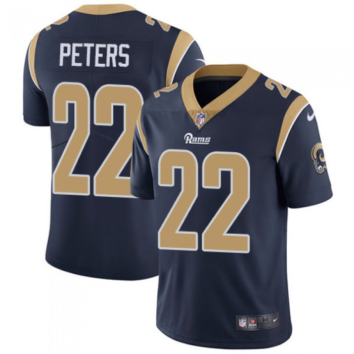 Nike Los Angeles Rams #22 Marcus Peters Navy Blue Team Color Men's Stitched NFL Vapor Untouchable Limited Jersey