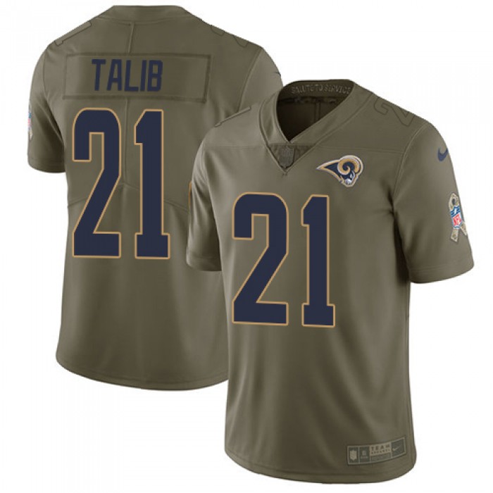 Nike Rams #21 Aqib Talib Olive Youth Stitched NFL Limited 2017 Salute to Service Jersey