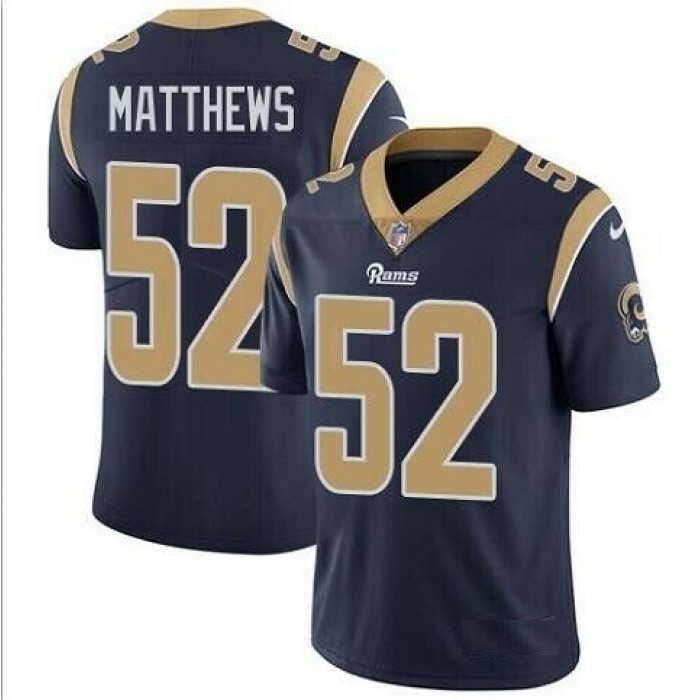 Nike Los Angeles Rams #52 Clay Matthews Navy Vapor Untouchable Limited Jersey