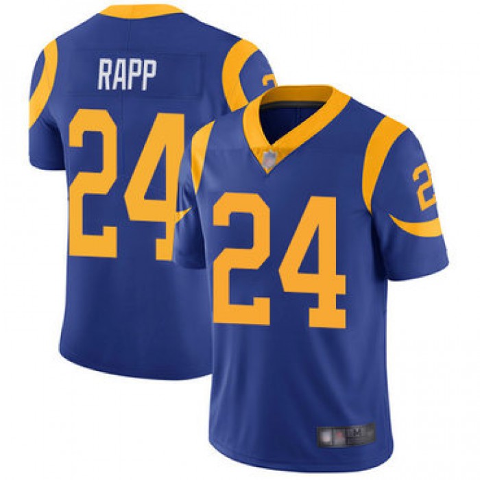 Rams #24 Taylor Rapp Royal Blue Alternate Men's Stitched Football Vapor Untouchable Limited Jersey