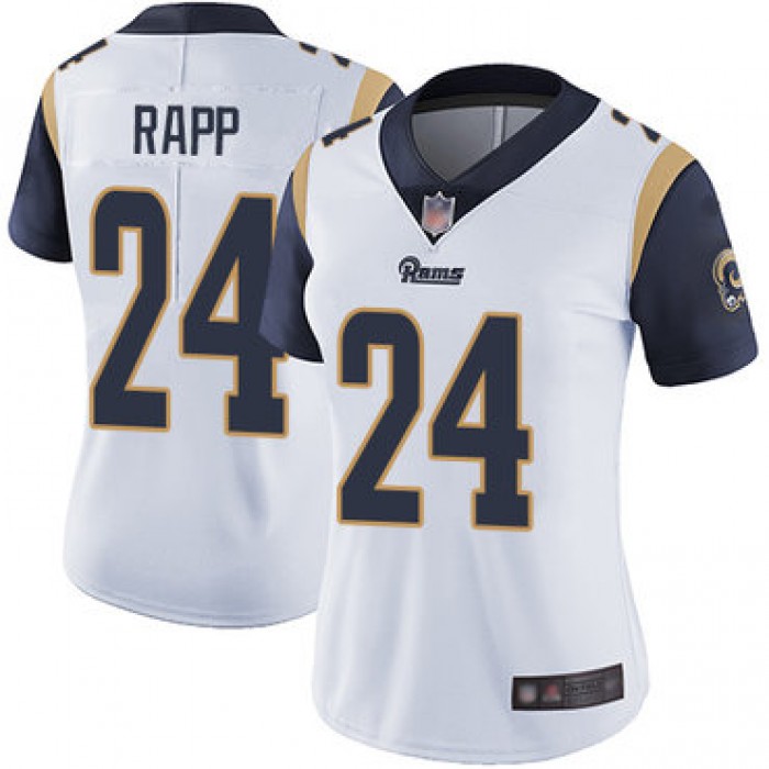 Rams #24 Taylor Rapp White Women's Stitched Football Vapor Untouchable Limited Jersey