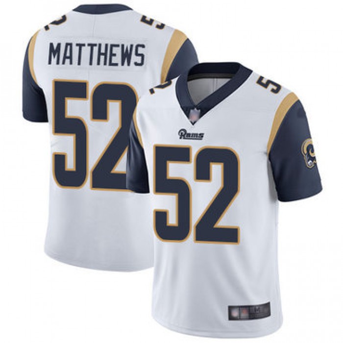 Rams #52 Clay Matthews White Youth Stitched Football Vapor Untouchable Limited Jersey