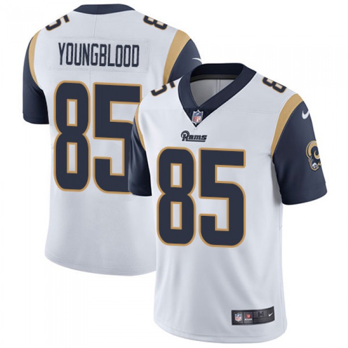 Men's Nike Rams 85 Jack Youngblood White Vapor Untouchable Player Limited Jersey