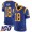 Nike Rams #18 Cooper Kupp Royal Blue Alternate Men's Stitched NFL 100th Season Vapor Limited Jersey