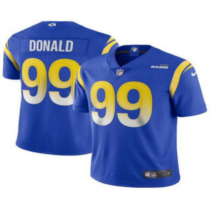Men's Los Angeles Rams #99 Aaron Donald Royal Blue 2020 NEW Vapor Untouchable Stitched NFL Nike Limited Jersey