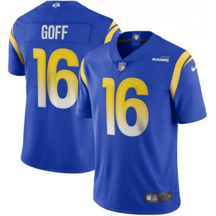 Nike Los Angeles Rams #16 Jared Goff Royal 2020 New Vapor Untouchable Limited Jersey