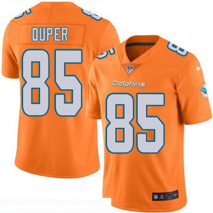 Men's Miami Dolphins #85 nique Jones Orange 2016 Color Rush Stitched NFL Nike Limited Jersey
