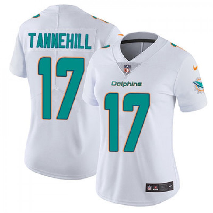 Women's Nike Dolphins #17 Ryan Tannehill White Stitched NFL Vapor Untouchable Limited Jersey