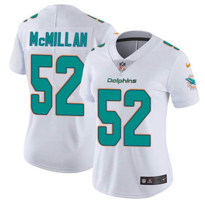Women's Nike Dolphins #52 Raekwon McMillan White Stitched NFL Vapor Untouchable Limited Jersey