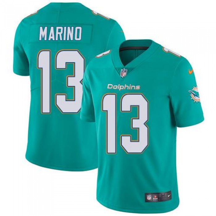 Youth Nike Dolphins #13 Dan Marino Aqua Green Team Color Stitched NFL Vapor Untouchable Limited Jersey