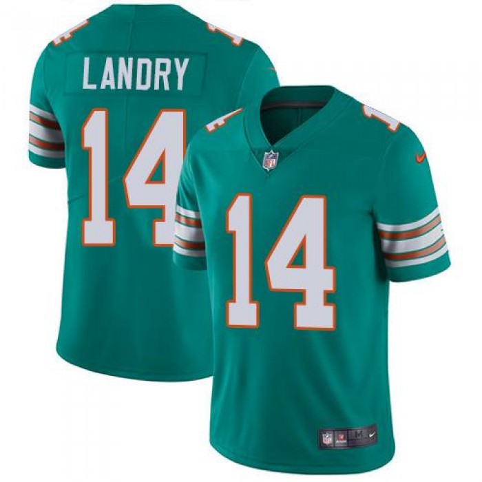 Youth Nike Dolphins #14 Jarvis Landry Aqua Green Alternate Stitched NFL Vapor Untouchable Limited Jersey