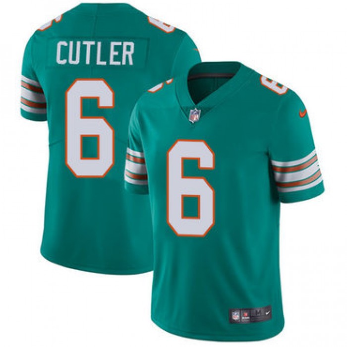 Youth Nike Dolphins #6 Jay Cutler Aqua Green Alternate Stitched NFL Vapor Untouchable Limited Jersey