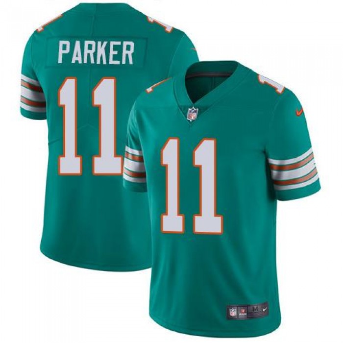 Youth Nike Dolphins #11 DeVante Parker Aqua Green Alternate Stitched NFL Vapor Untouchable Limited Jersey