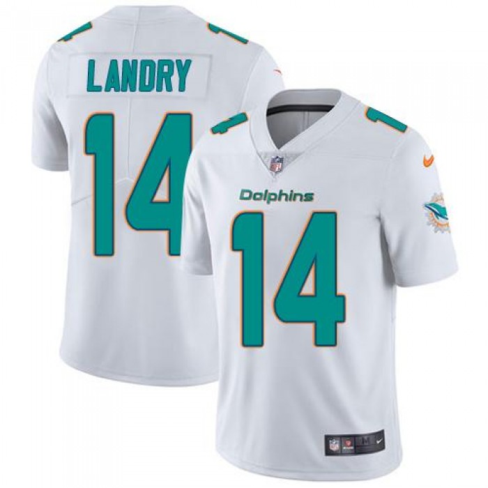 Youth Nike Dolphins #14 Jarvis Landry White Stitched NFL Vapor Untouchable Limited Jersey