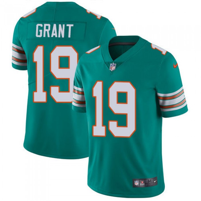 Nike Miami Dolphins #19 Jakeem Grant Aqua Green Alternate Men's Stitched NFL Vapor Untouchable Limited Jersey