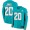 Nike Dolphins #20 Reshad Jones Aqua Green Team Color Men's Stitched NFL Limited Therma Long Sleeve Jersey